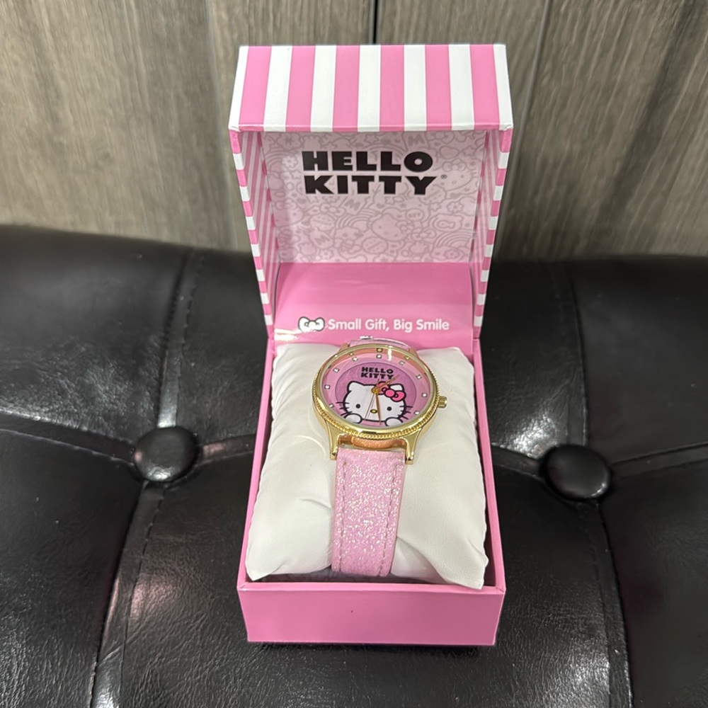 Hello Kitty Watch Pastel Pink Sparkle Band New In Box Jewelry